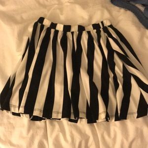 Black & White Stripe Skirt